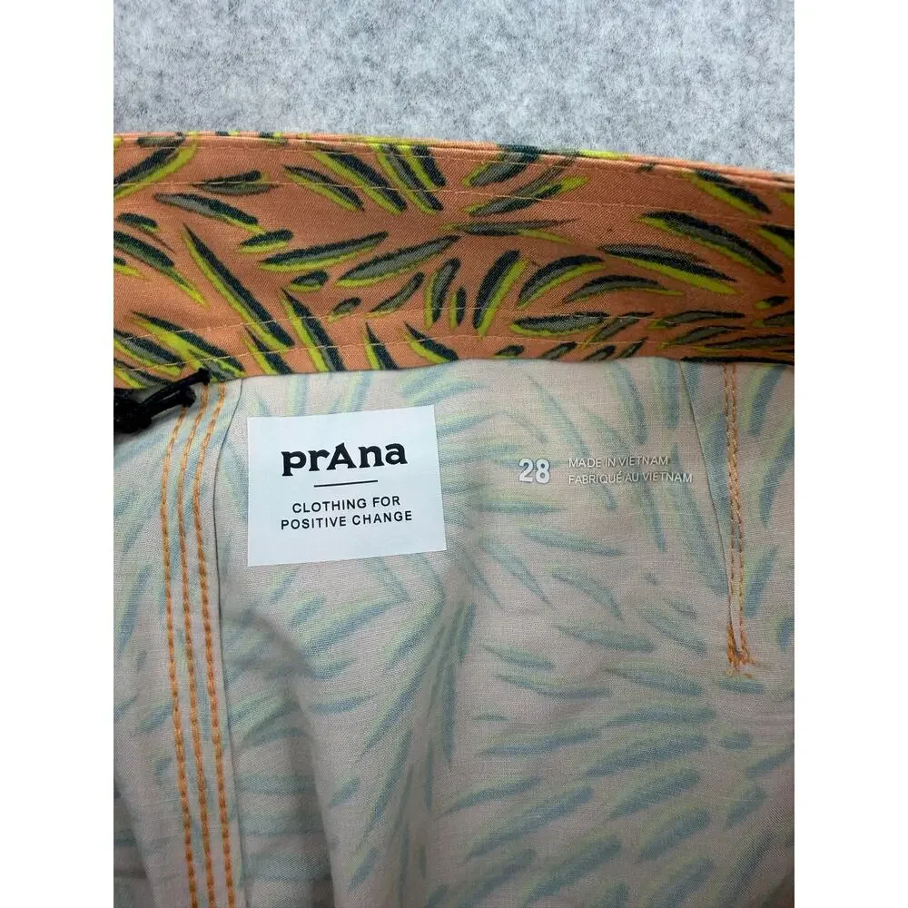 NWT PrAna Aura Glow Fronds Rock Shock Boardshorts Size 28